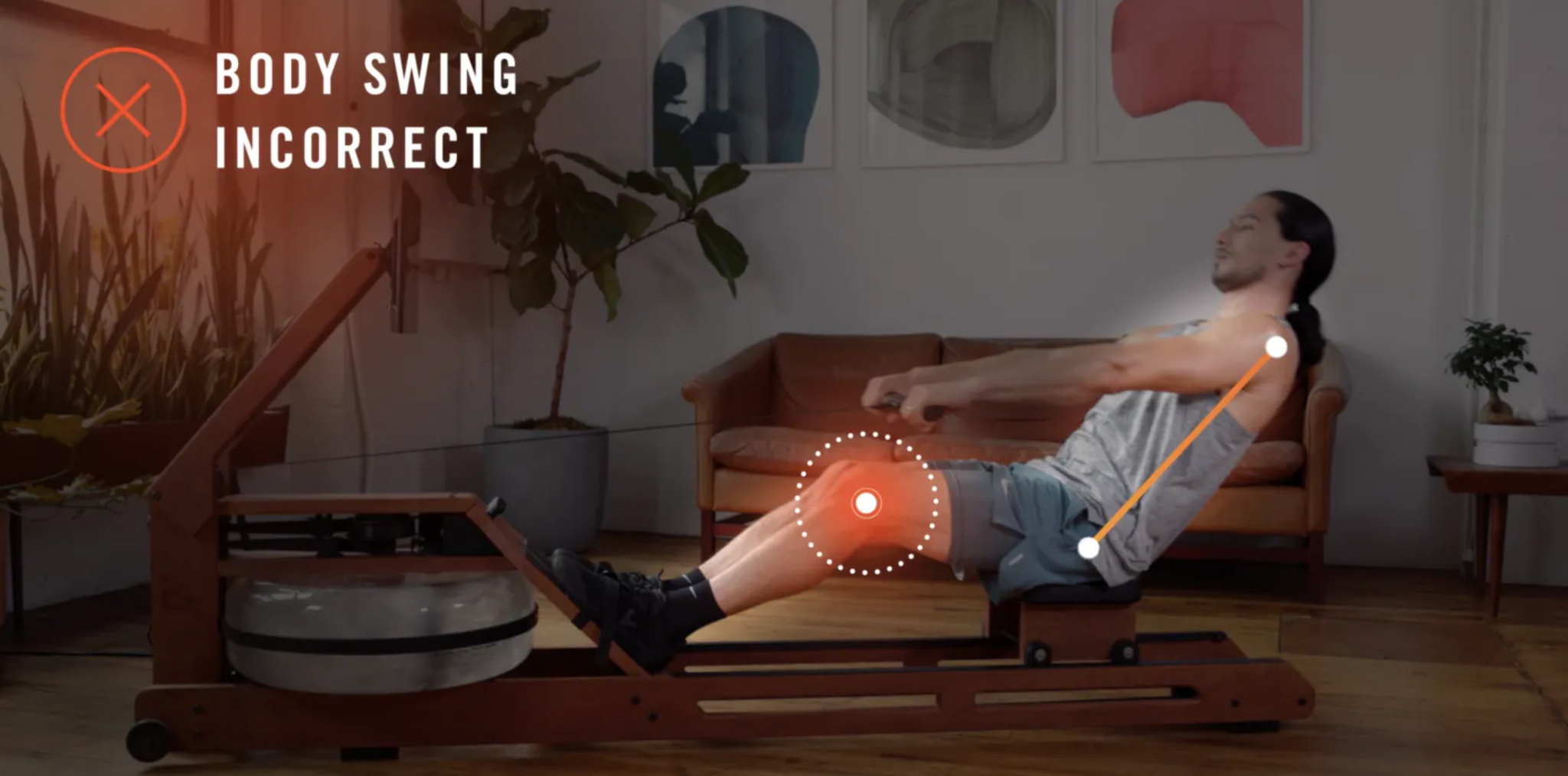 rowing machine form mistakes illustration