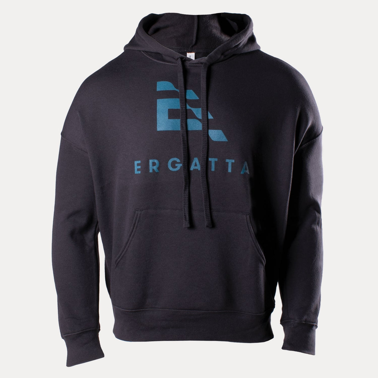 Dark Heather Grey Charcoal Hoodie with Ergatta Logo On Chest